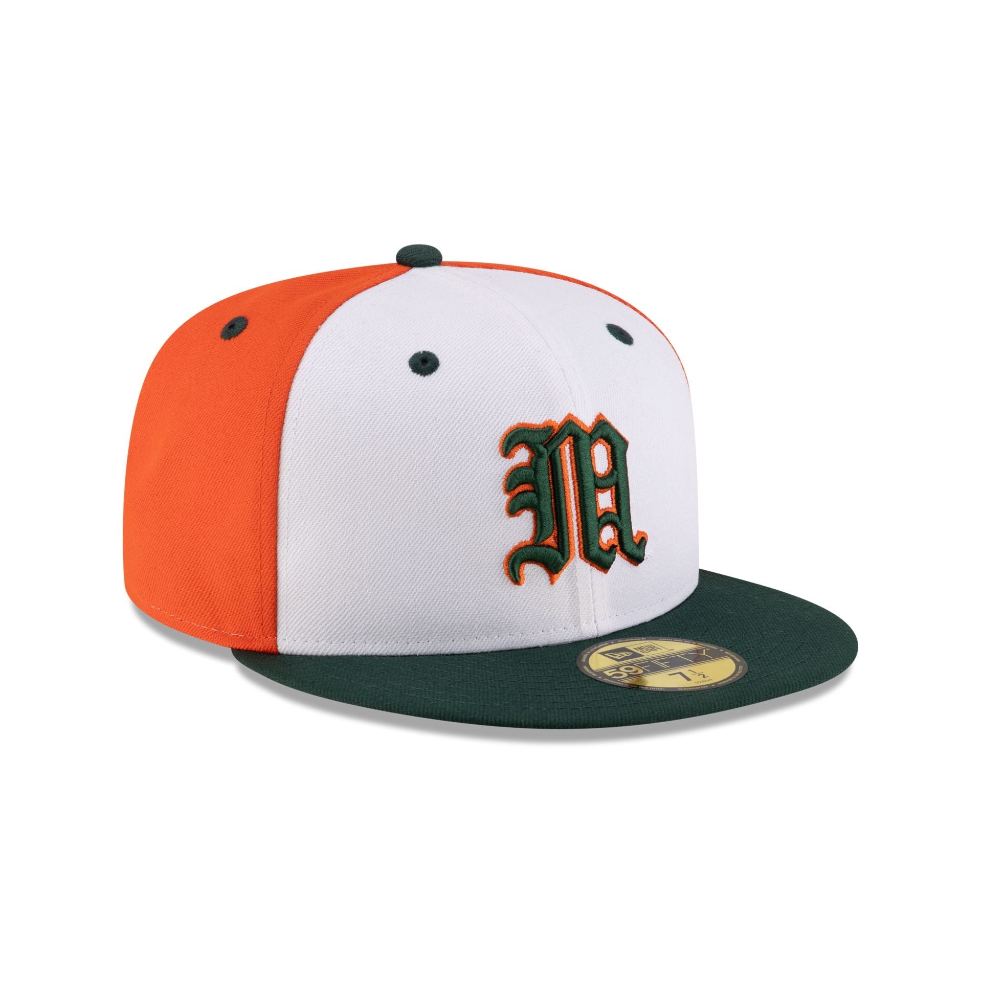 Miami Hurricanes Chrome Block 59FIFTY Fitted Hat