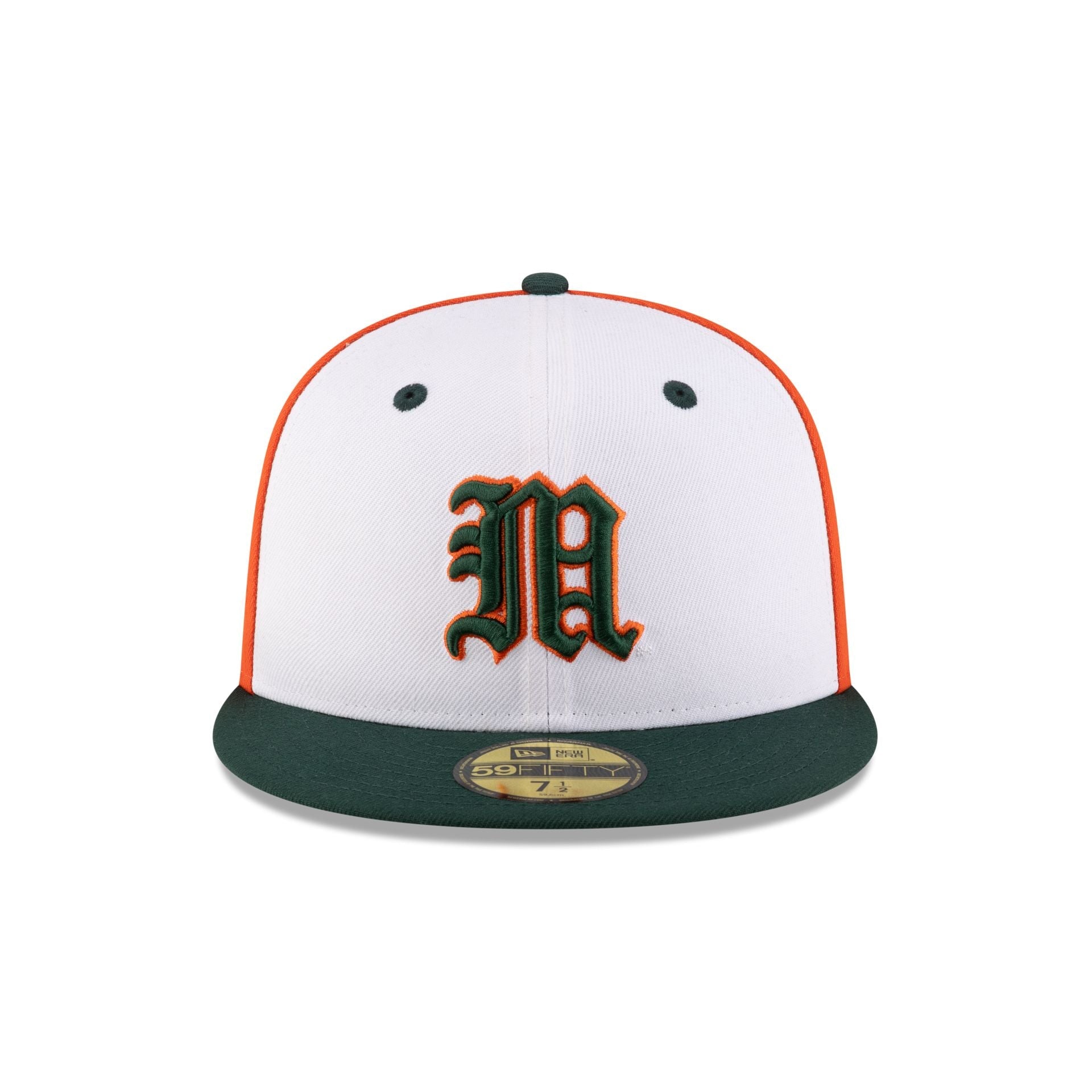 Miami Hurricanes Chrome Block 59FIFTY Fitted Hat