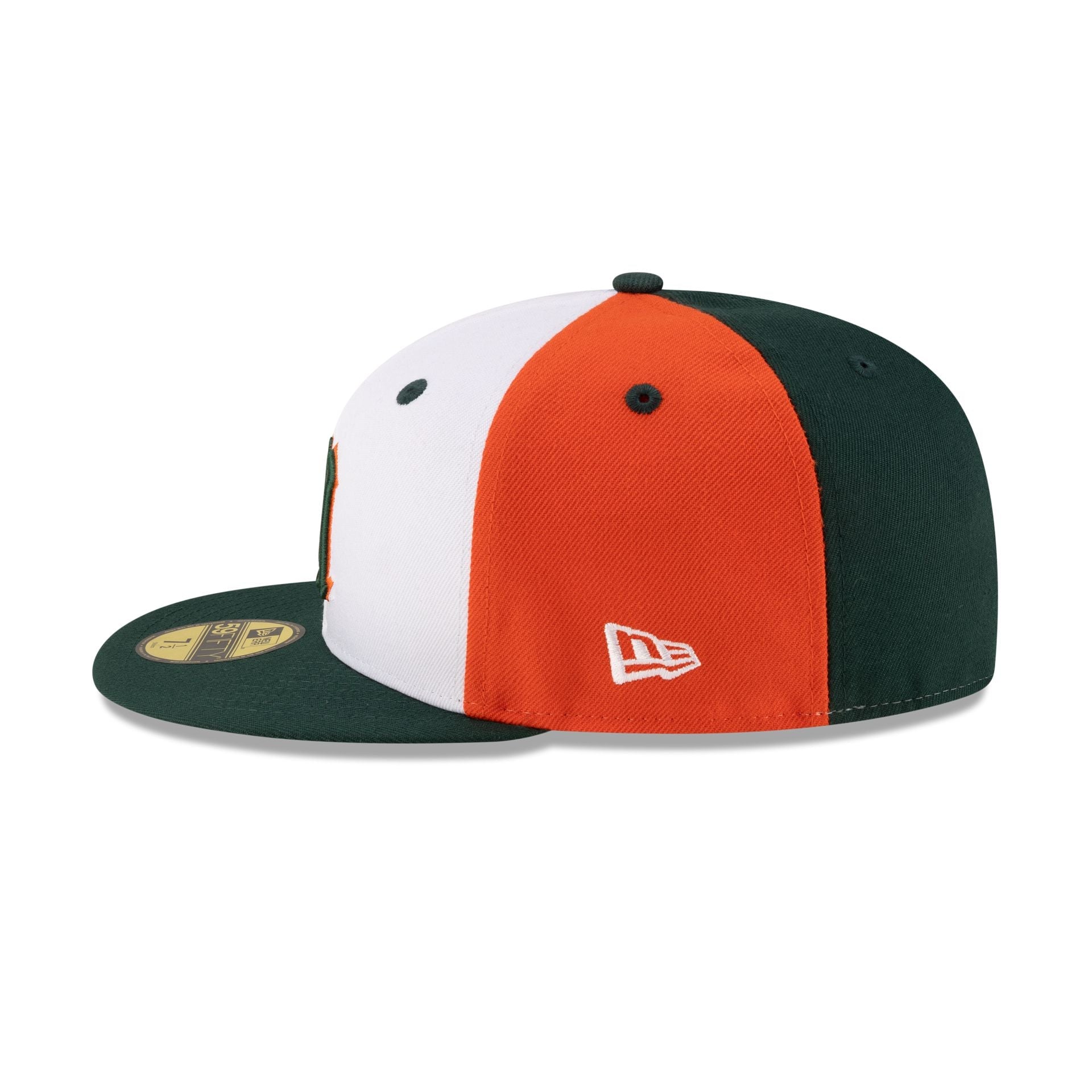 Miami Hurricanes Chrome Block 59FIFTY Fitted Hat